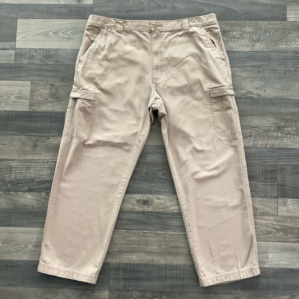 42x29 LL Bean Khaki Hiking Cargo Pants Men’s Tan 100% Cotton 0 DTW5